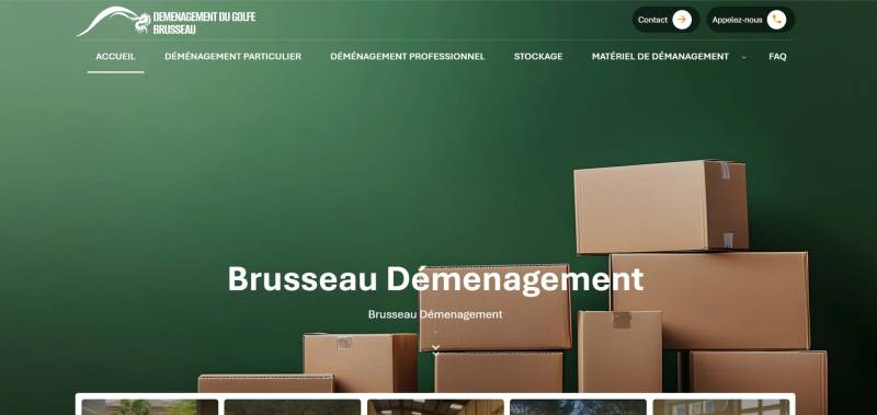 Création de site pour Brusseau Déménagement : entreprise de déménagement et garde-meubles pour particuliers et professionnels à Fréjus, Saint-Raphaël et Draguignan