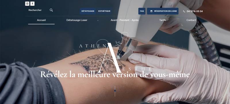 Réalisation du site internet pour un centre expert en détatouage laser vers Toulon