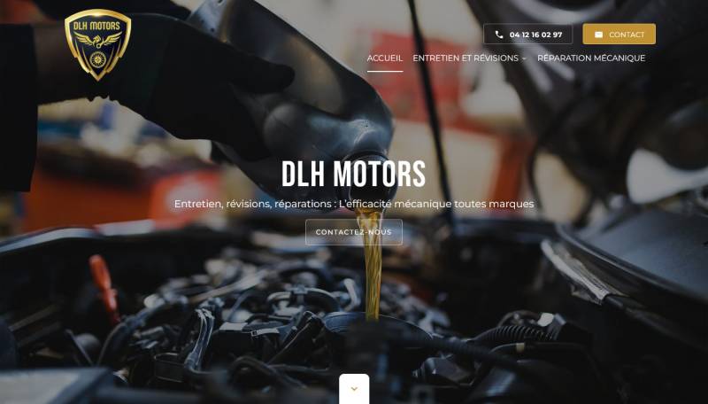 Création site internet pour DLH Motors, garage automobile multimarque à Marseille 13011