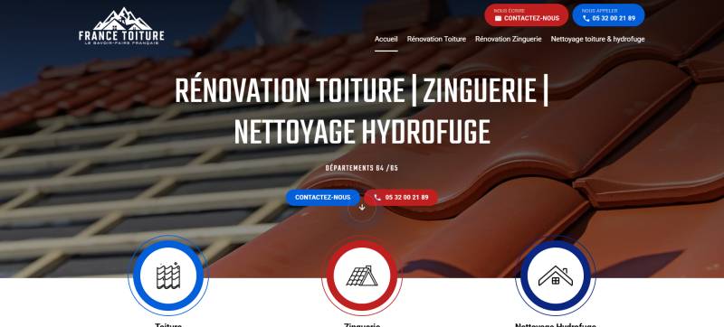 Création de site pour un couvreur et spécialiste de la toiture à Pau