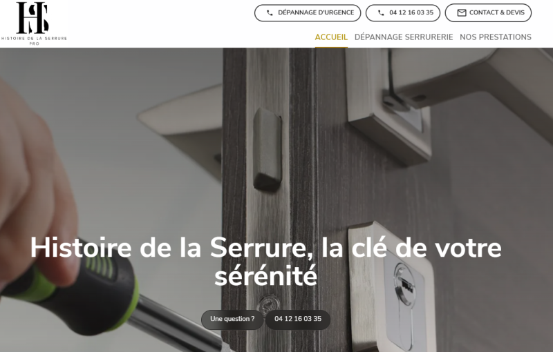 Conception d'un site internet pour un serrurier à Marseille - Histoire de la Serrure