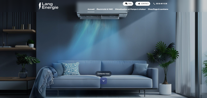 Création d'un site internet pour LANG ÉNERGIE, entreprise d'électricité générale à Molsheim 