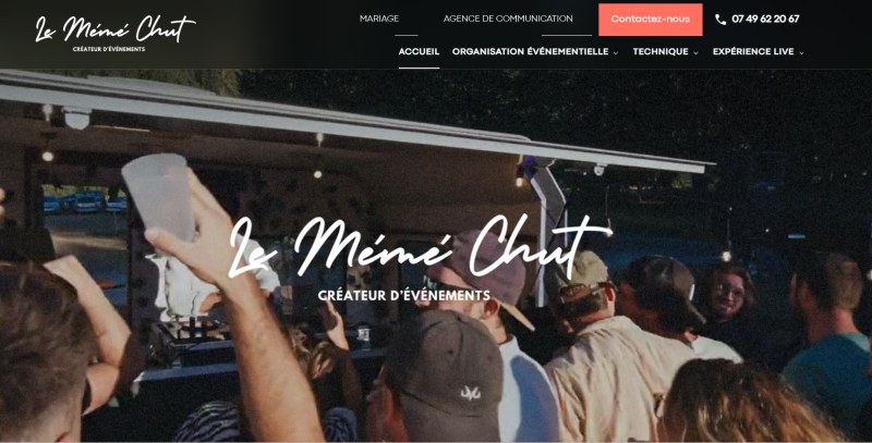Création de site pour Le Mémé Chut : agence événementielle à Gap et région PACA
