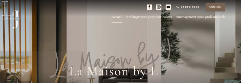 Jalis, création de site pour La Maison by L : Décoration d'intérieur, design et rénovation en Corse, Marseille et Nice