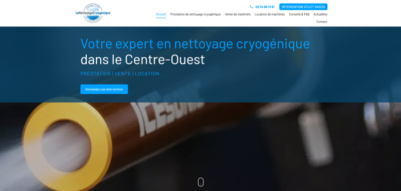 nettoyage cryogénique à chartres