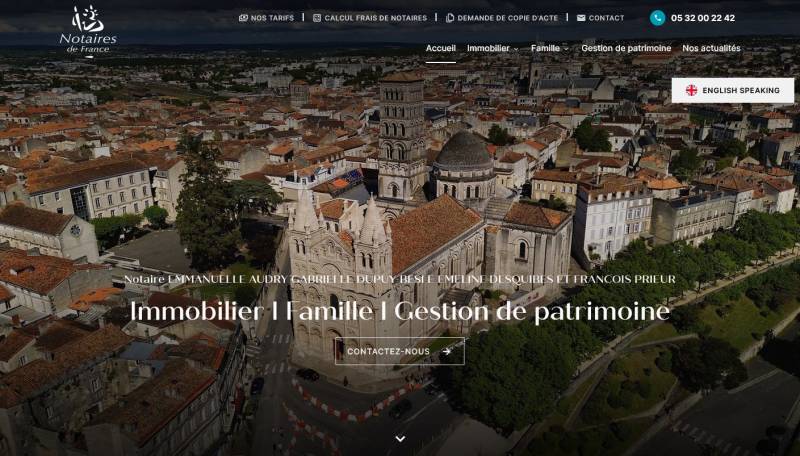 Création de site internet pour office notarial à Angoulême