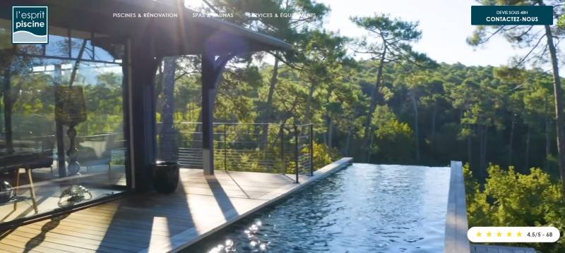 Création de site pour : Côté Piscine : constructeur de piscines haut de gamme sur mesure à Gujan-Mestras sur le Bassin d'Arcachon