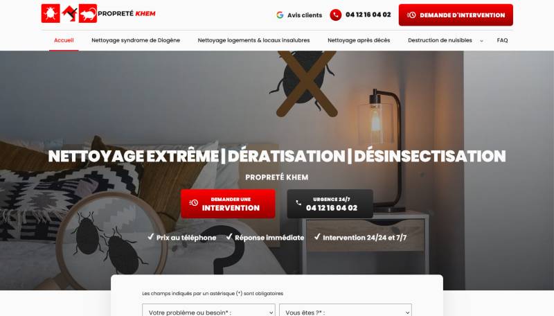 Création site pour Propreté Khem à Montélimar