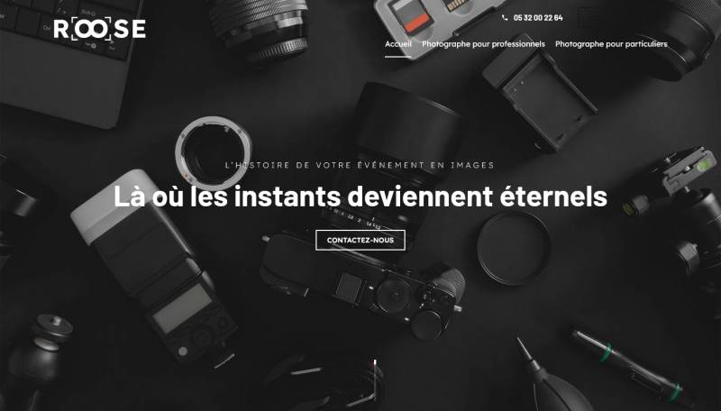 Création de site pour Roose Visuals, photographe publicitaire et corporate à Toulouse