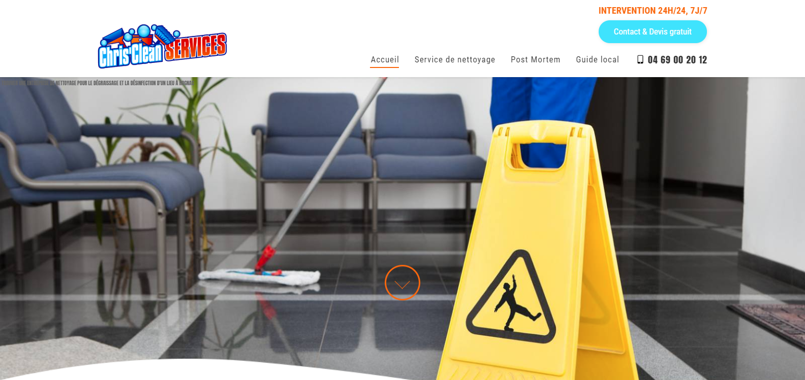 Création du site internet d'une entreprise de nettoyage industriel à Rognac - Chris Clean Services