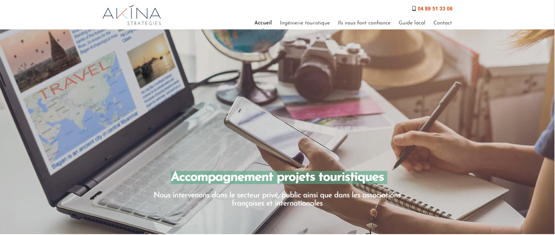 Création d'un site web pour l'Accompagnement projets touristiques à Aix-En-Provence