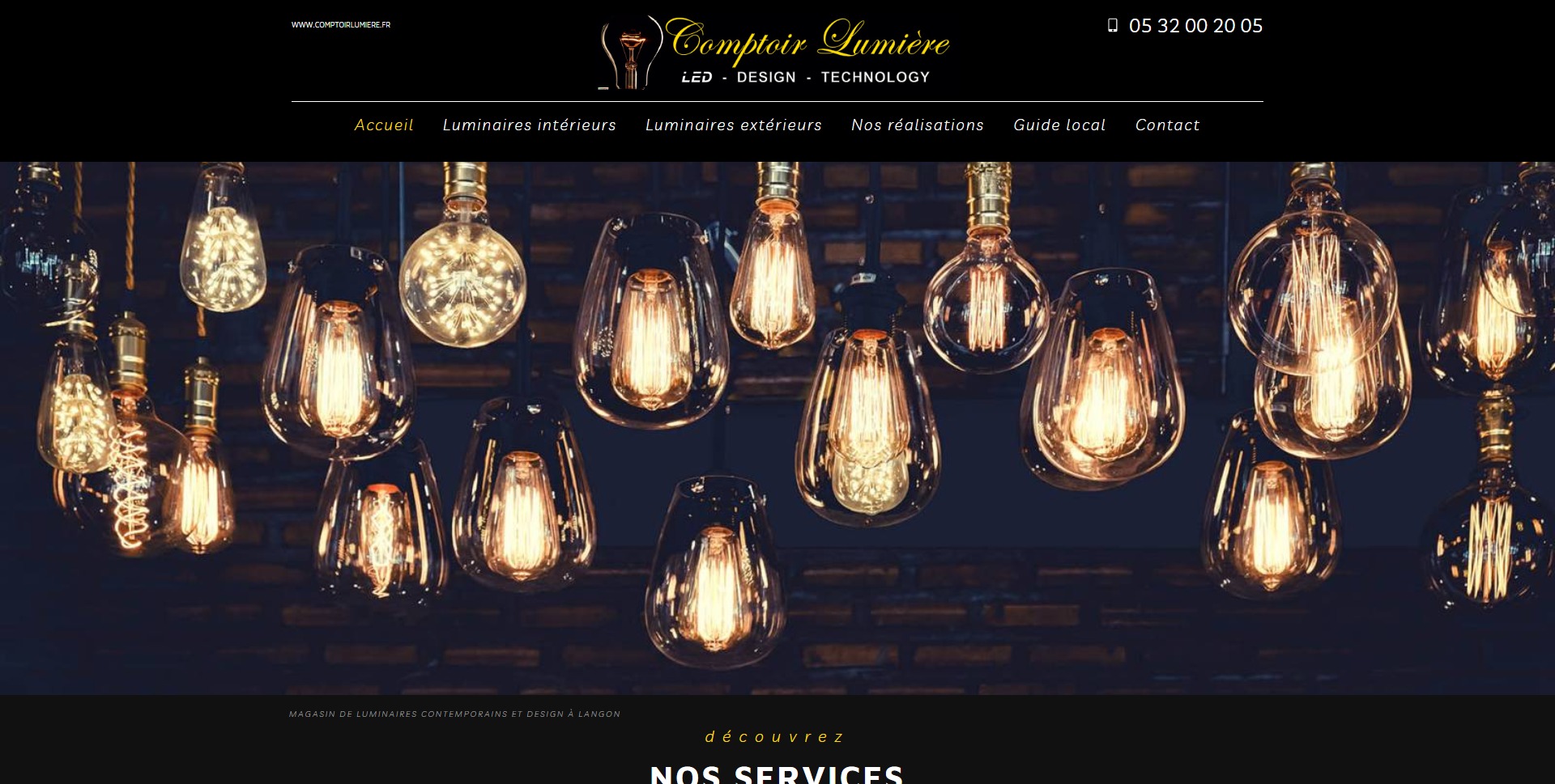 Magasin de luminaires design, Le Comptoir Lumière à Mazières