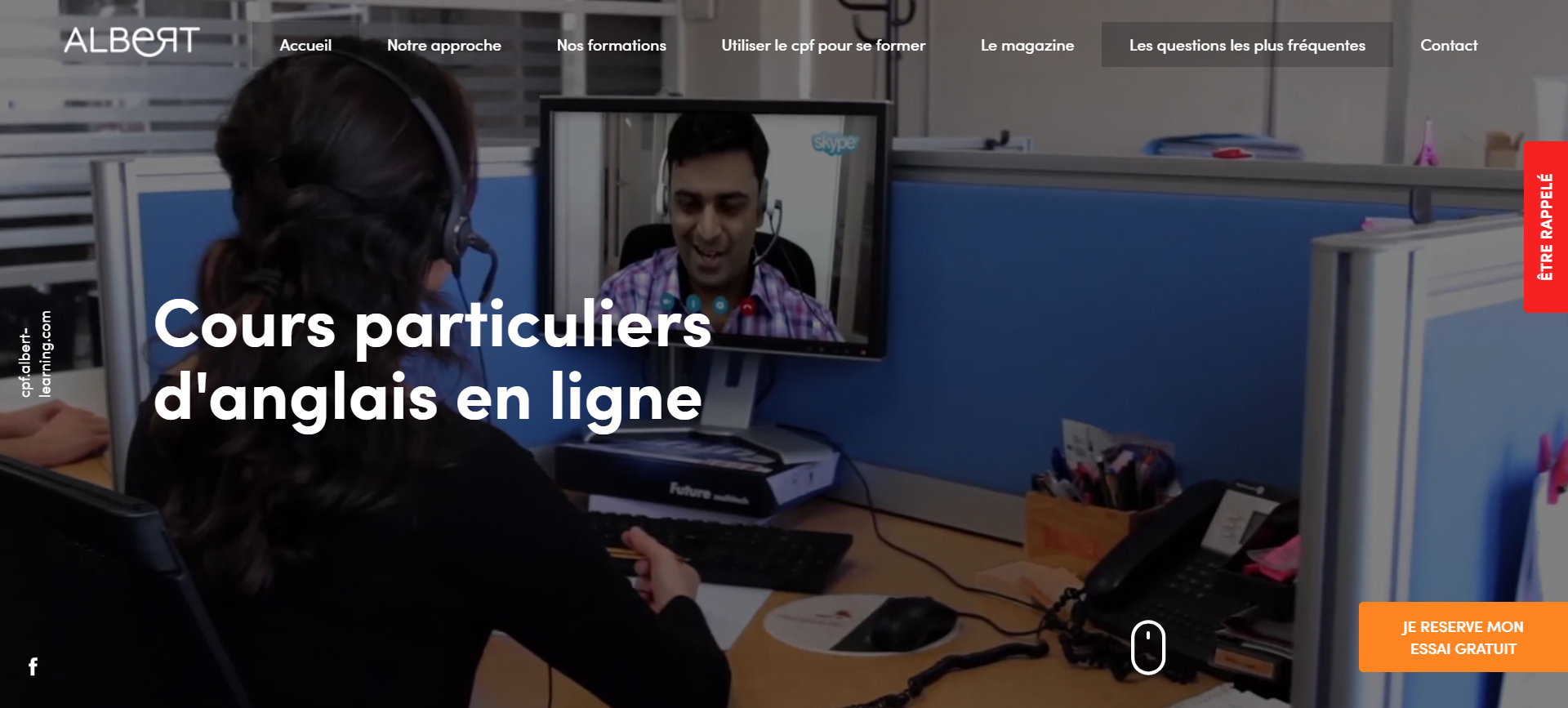 Création de site internet pour un centre de formation de cours d'anglais à Marseille - Albert Learning
