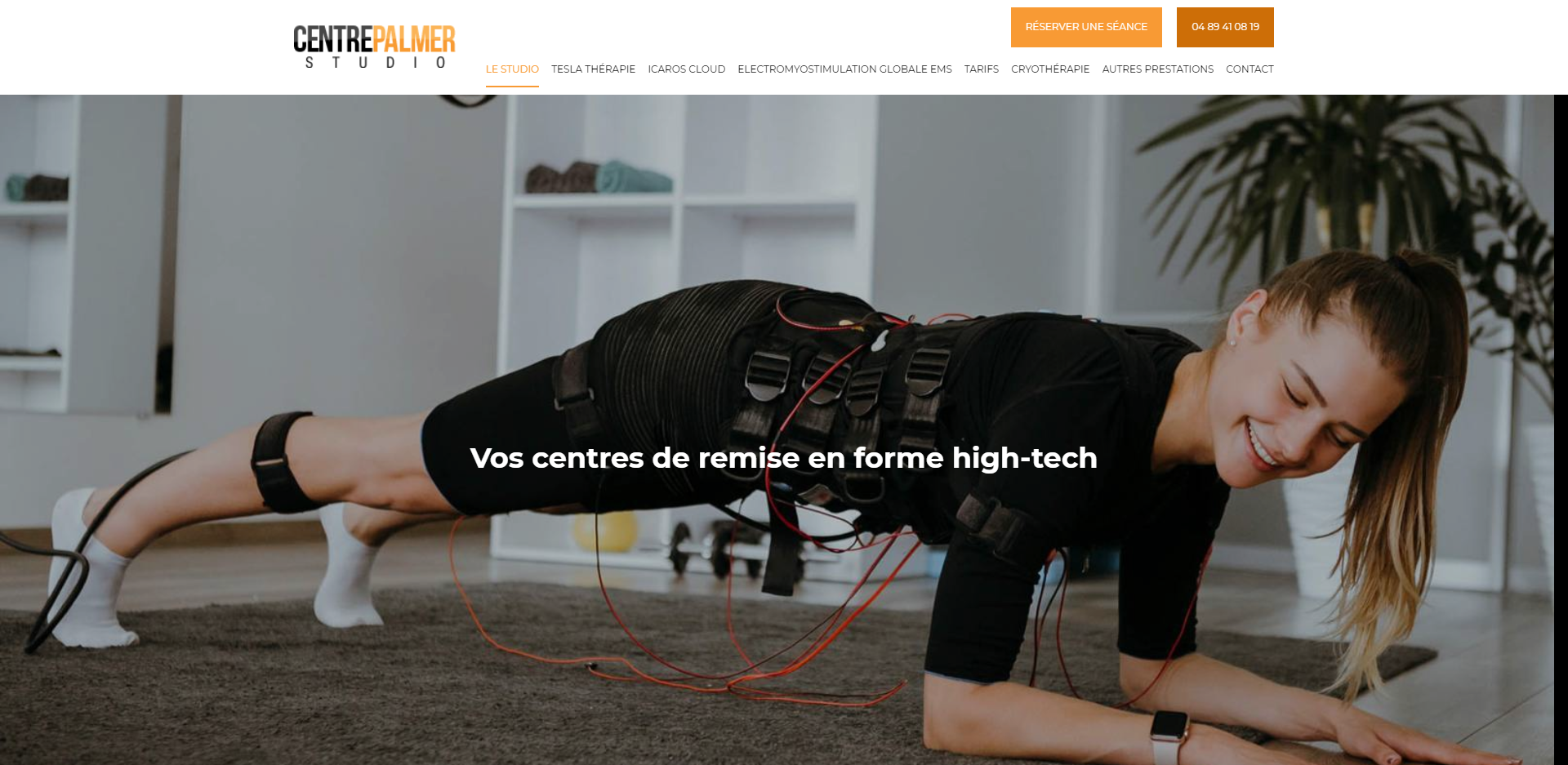 Création de site web pour un centre de remise en forme nouvelle génération à Saint-Martin-de-Crau - Studio Centre Palmer