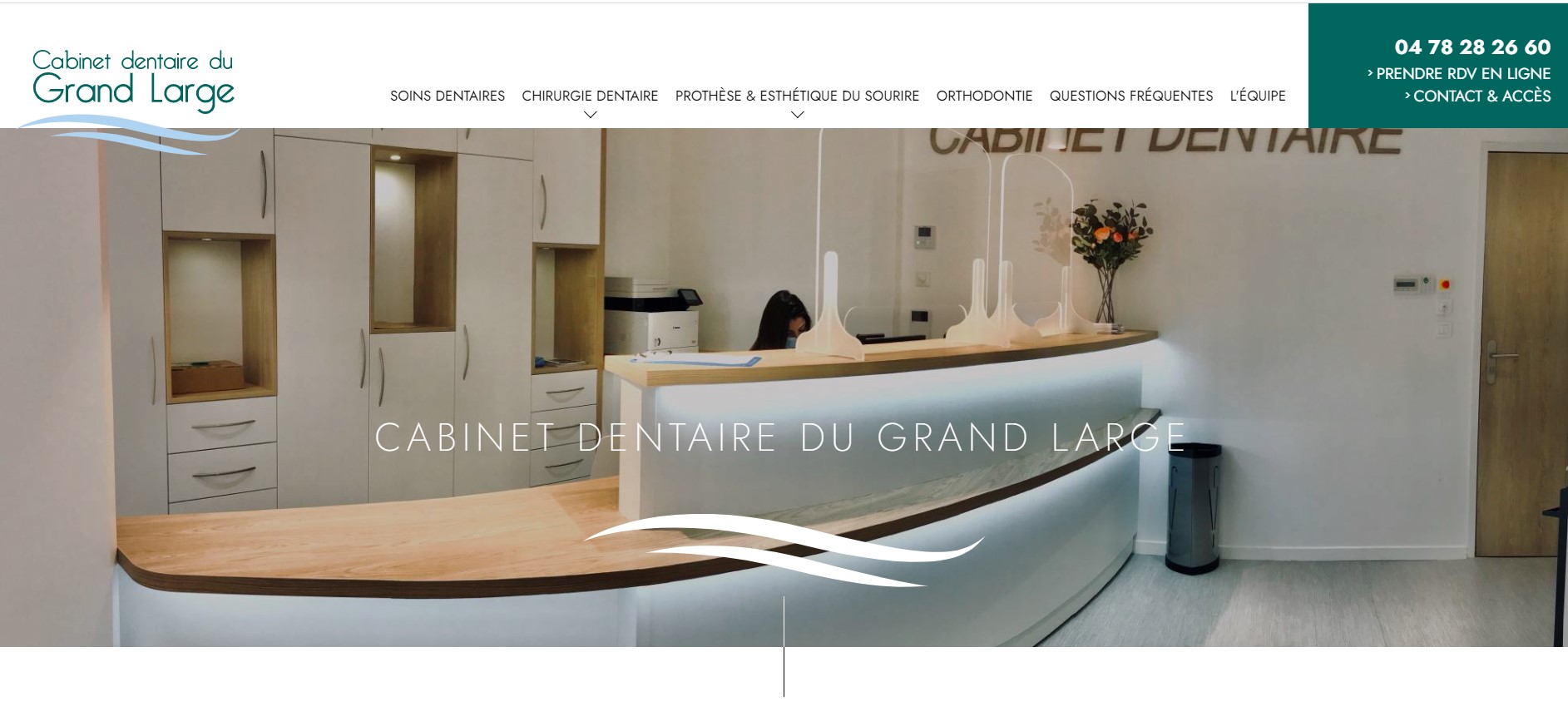 Création d'un site internet pour le Cabinet Dentaire du Pôle Médical du Grand Large à Décines-Charpieu