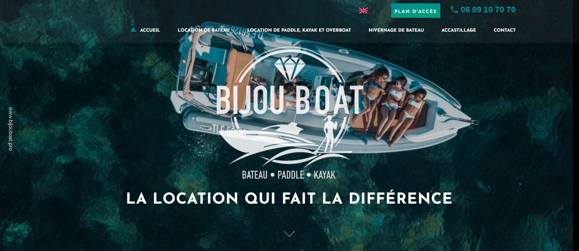 Création du site internet d'une agence de location de bateaux à Six-Fours-Les-Plages - Bijou Boat