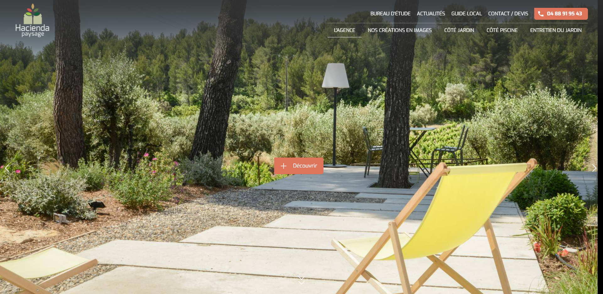 Création d'un site Internet pour un jardinier paysagiste à Bandol dans le Var - Hacienda Paysage 