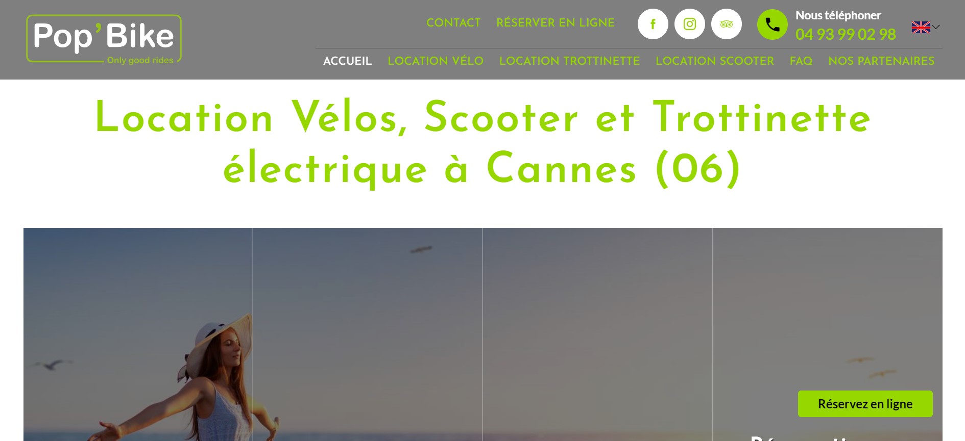 Location trottinette électrique en ligne pas cher à la journée et week-end à Cannes 06