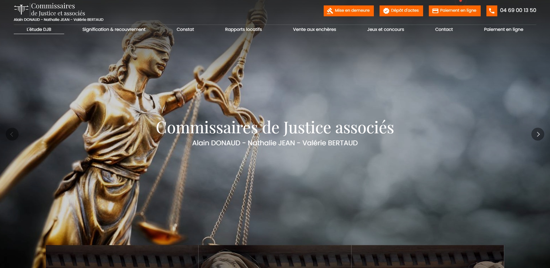 Conception d'un site internet pour un huissier de justice à Salon-de-Provence - DJB Huissiers