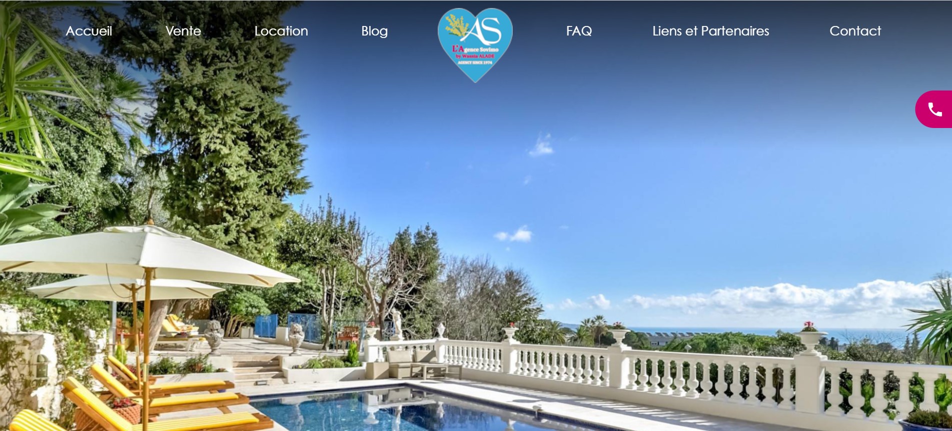 Création de site pour l'Agence Immobilière SOVIMO, Spécialiste de la vente en viager et location saisonnière à Cannes