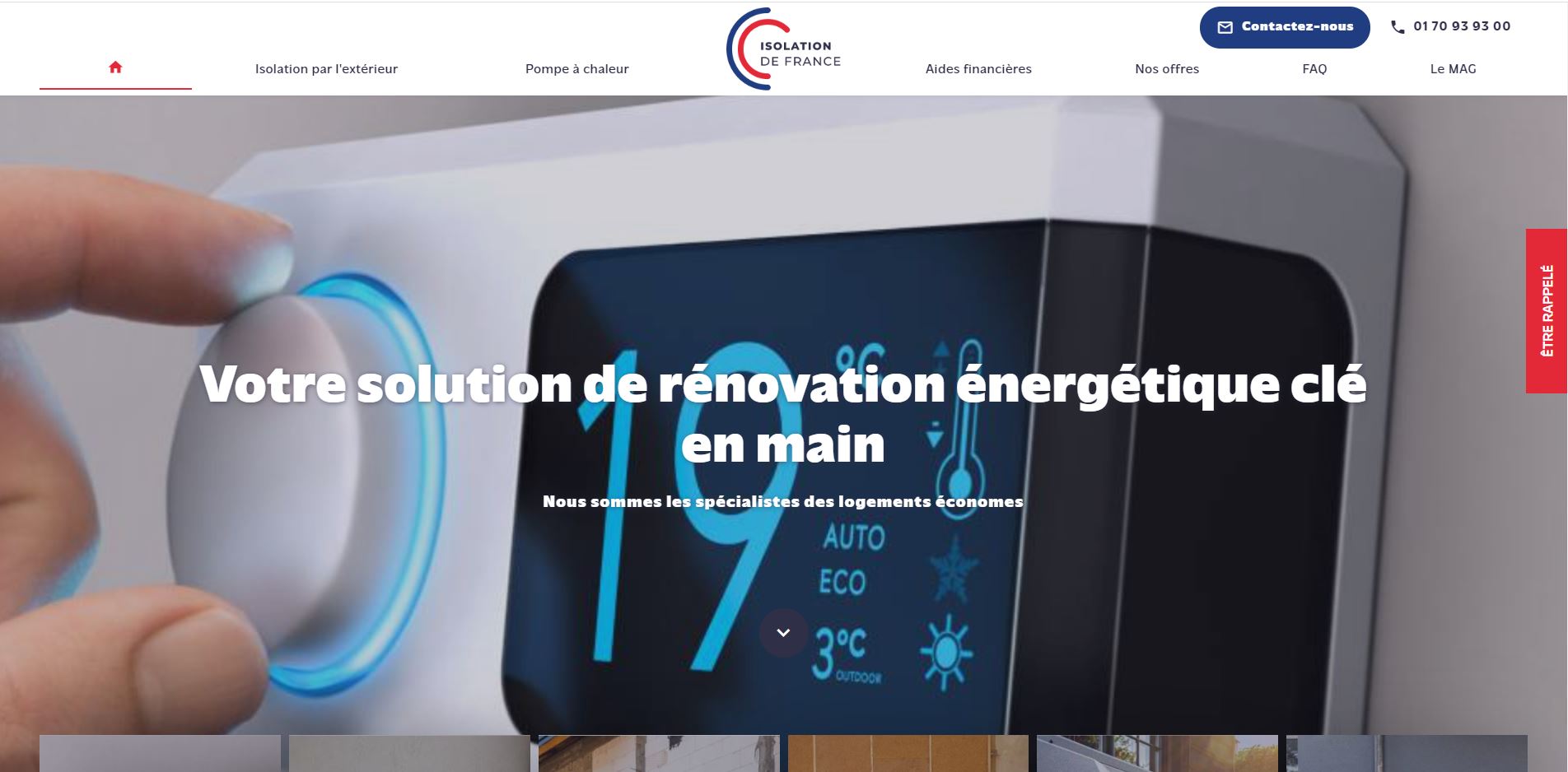 Conception d’un site vitrine pour Isolation de France, le spécialiste des logements économes en énergie à Paris 