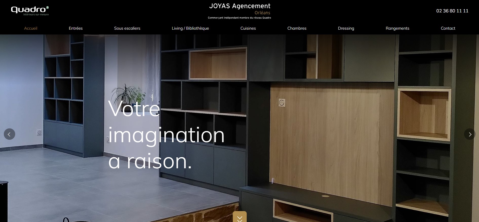 Création d’un site internet pour Joyas Agencement, concepteur de meuble de rangement sur-mesure à Orléans 