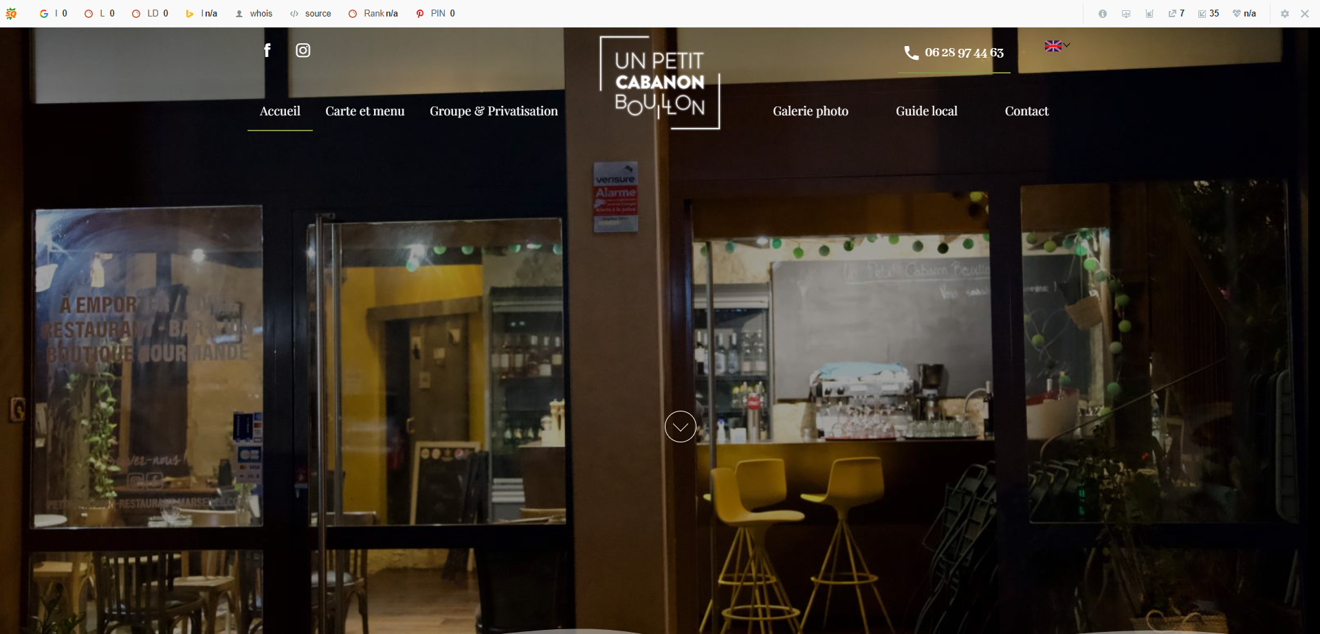 Création d’un site web pour le restaurant Un Petit Cabanon Bouillon à Marseille 