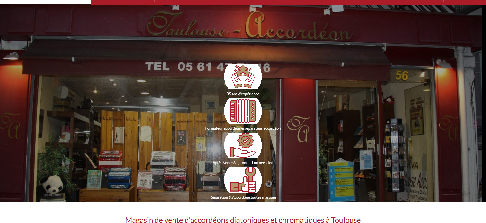 Toulouse Accordéon, magasin de vente d'accordéon neuf et d'occasion à Toulouse