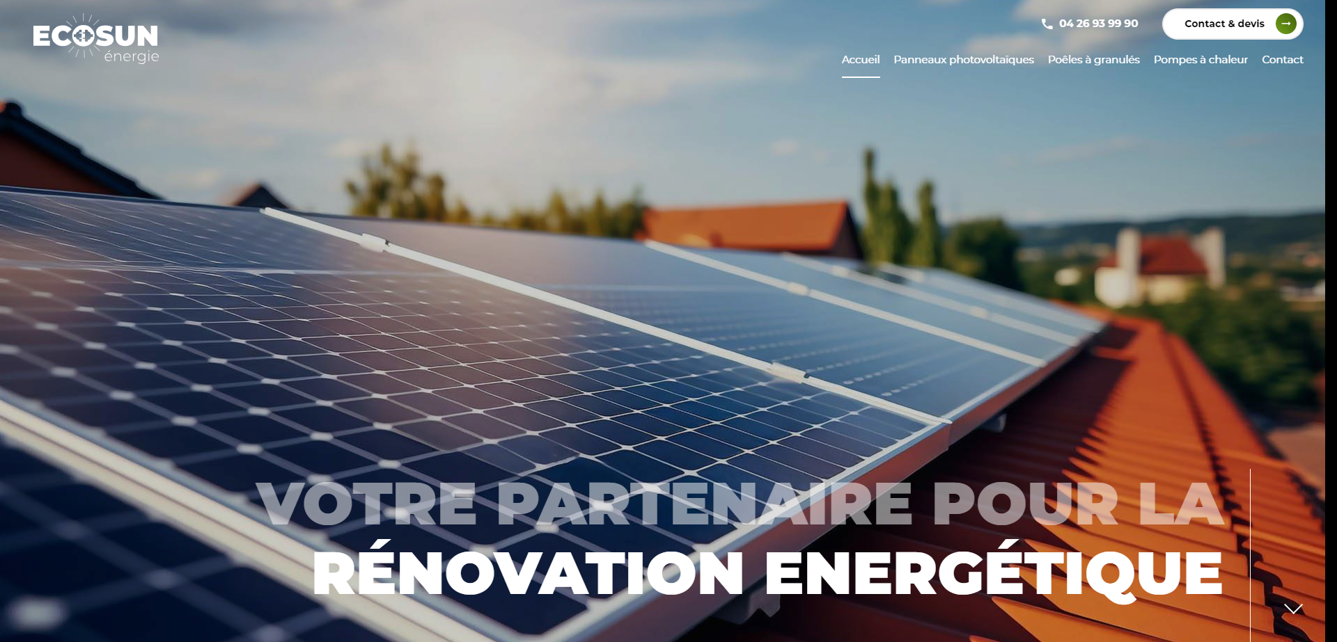 Création d’un site internet pour EcoSun Energie, spécialiste du chauffage économe et écologique à Carcassonne