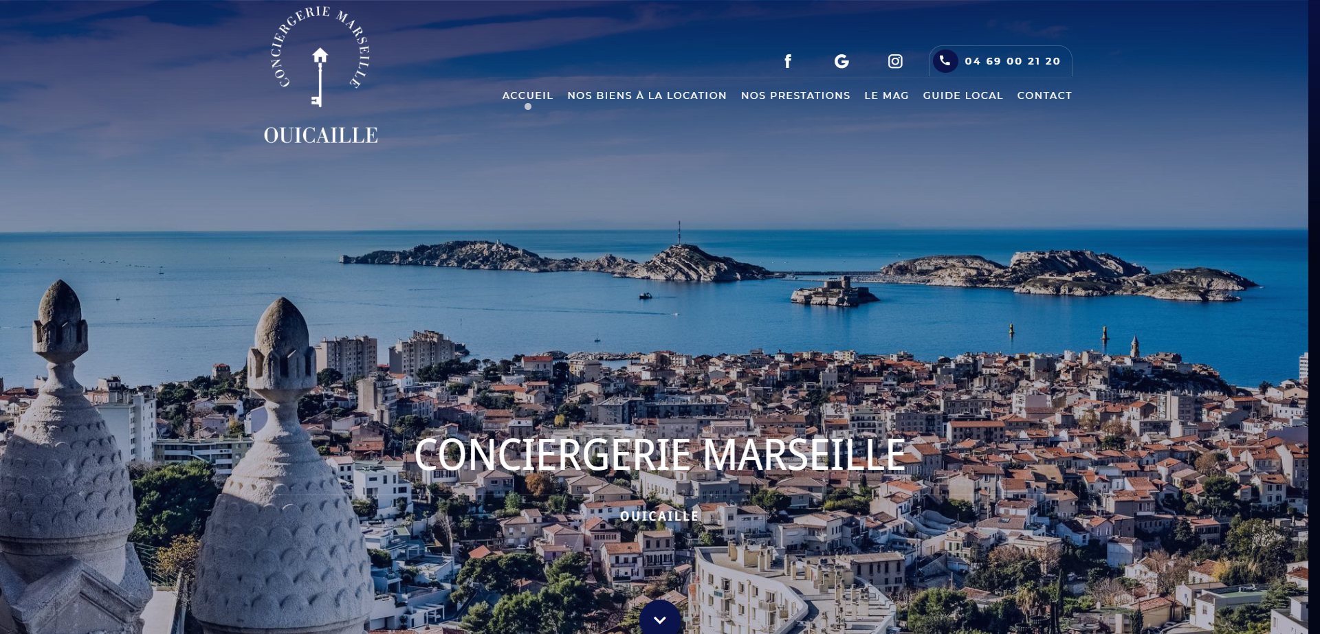 Création d’un site internet pour OUICAILLE, conciergerie spécialisée dans la location courte durée à Marseille