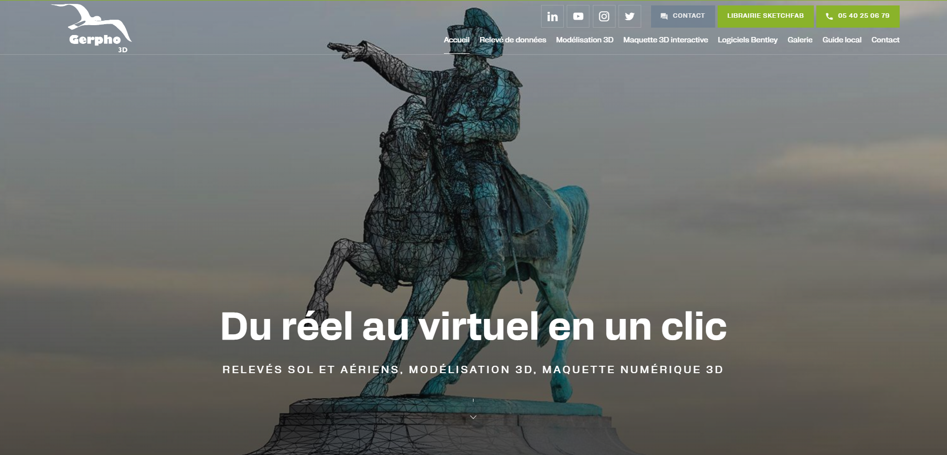 Création d’un site internet pour Gerpho 3D, spécialiste de la modélisation 3D à Gradignan 