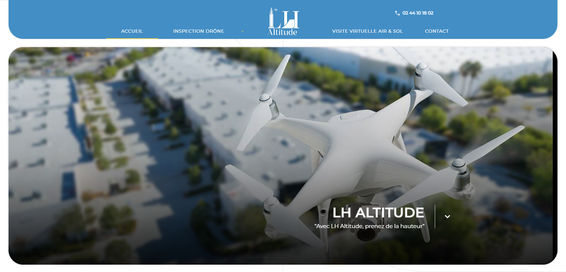 Conception d’un site web pour LH Altitude, entreprise de drone en inspection technique au Havre