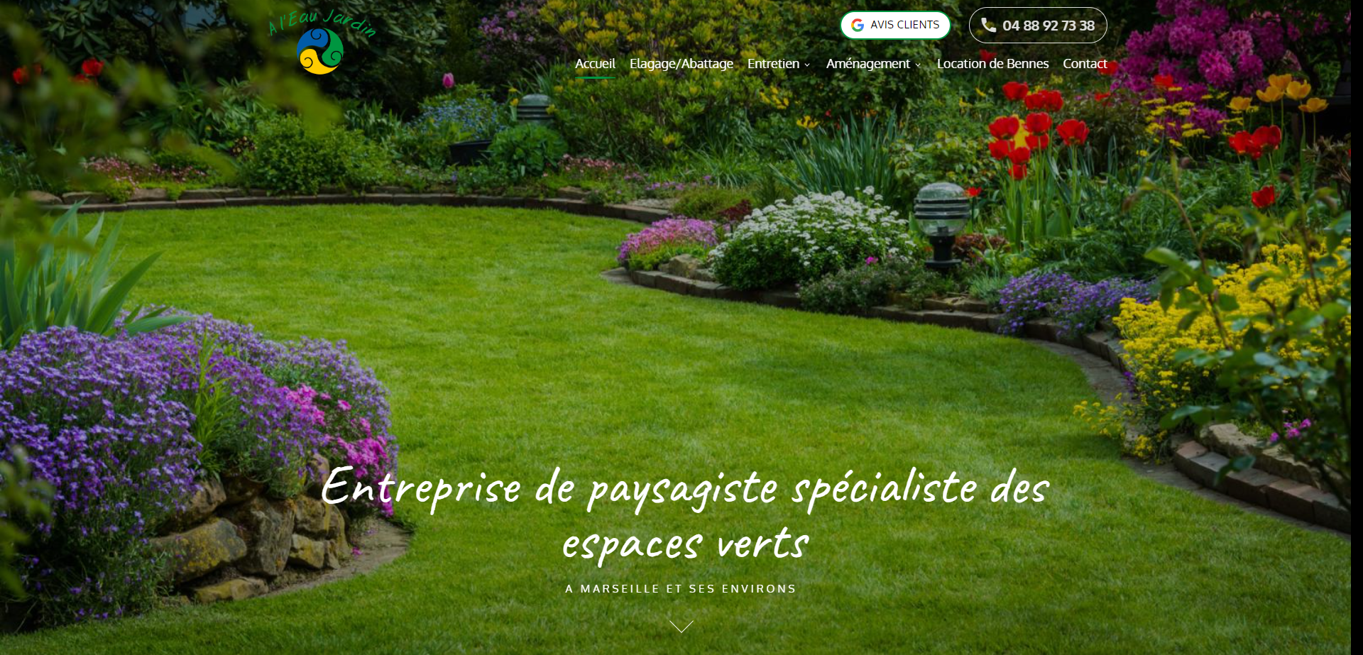 Création d’un site web pour A L'Eau Jardin à Marseille, jardinier paysagiste à Marseille