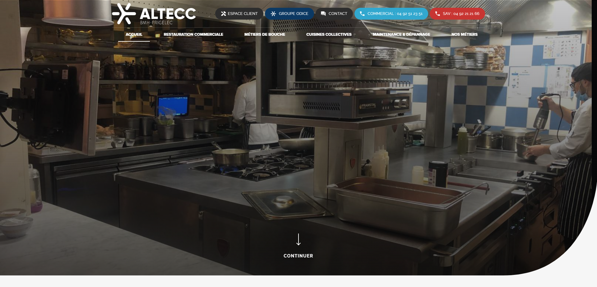 Création d'un site web pour ALTECC, spécialiste de la cuisine professionnelle en Hautes-Alpes
