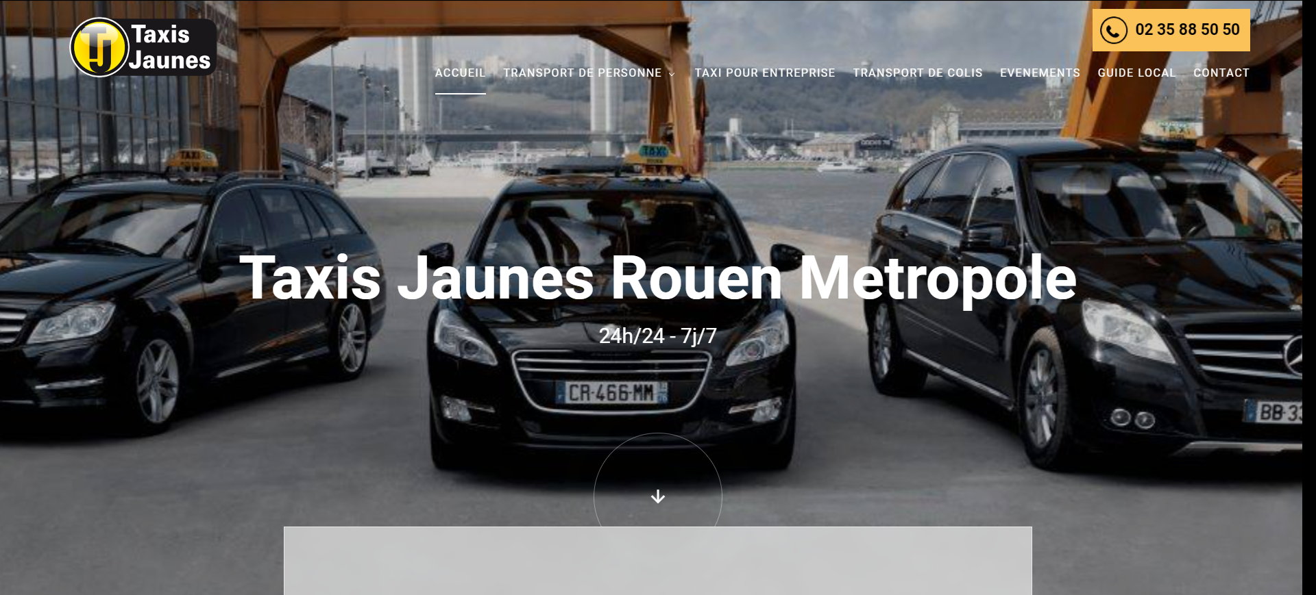 Création d’un site web pour Taxis Jaunes, compagnie de taxis à Rouen