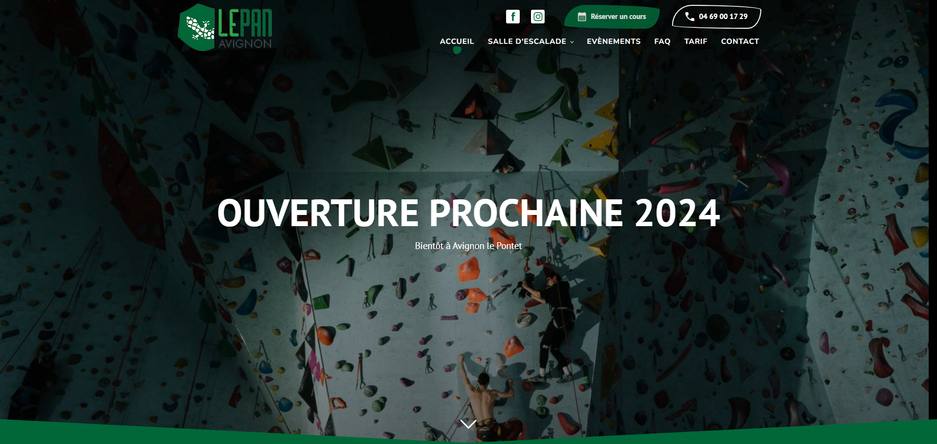 Création d'un site web pour Vertical Park, nouvelle salle d'escalade Indoor à Avignon 