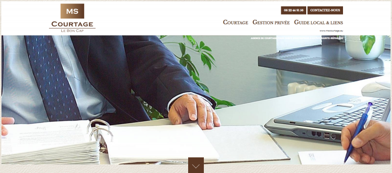 Création du site internet pour un cabinet de courtage pour dirigeants d'entreprise à Le Puy-Sainte-Réparade - M.S. Courtage