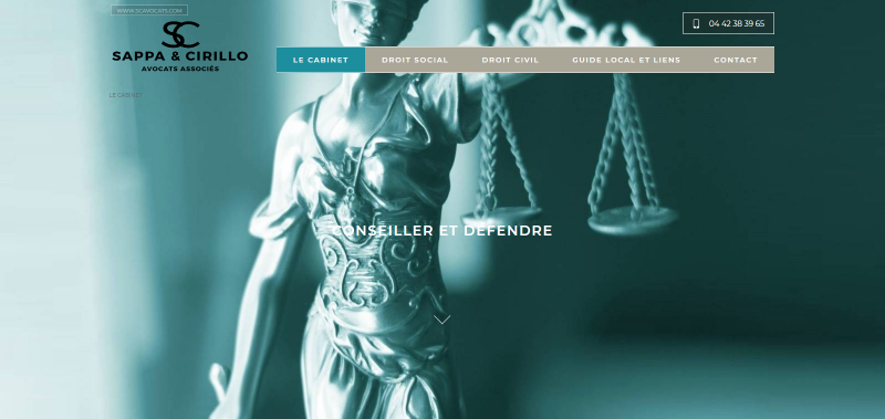 Création du site internet d'un cabinet d'avocat à Aix-en-Provence - SC Avocats Associés