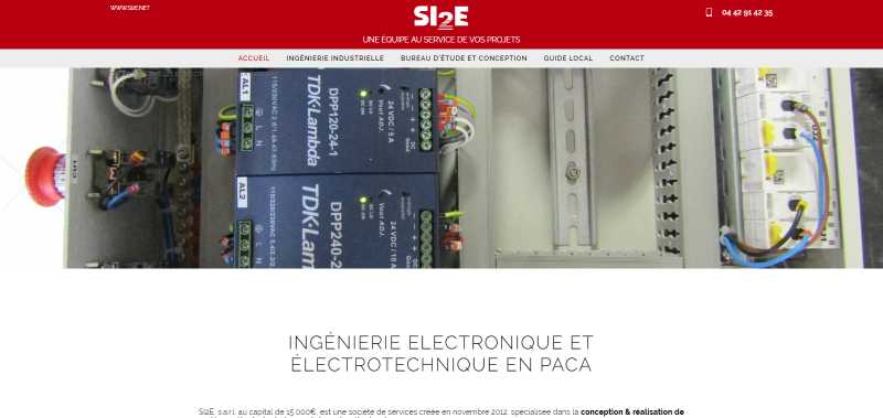 Réalisation du site internet d'un bureau d'ingénierie électronique à Gardanne - SI2E
