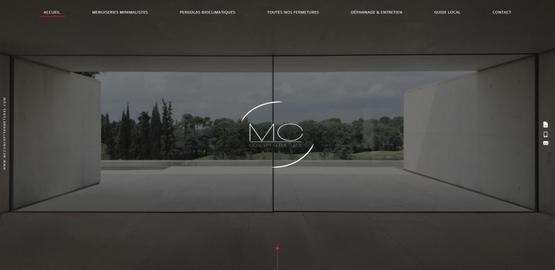 Création du site internet d'un atelier de menuiserie à Monaco - MC Concept Fermetures