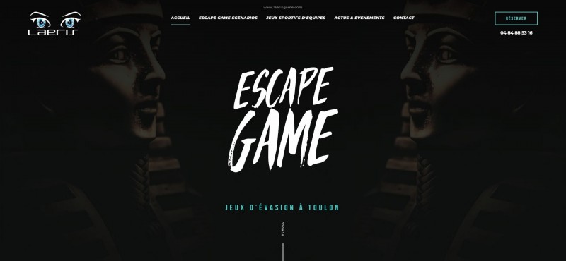 Création du site internet d'un escape game à Toulon - Laeris Game