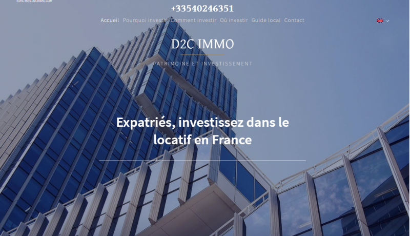 D2C IMMO référence en immobiliers pour expatriés en France