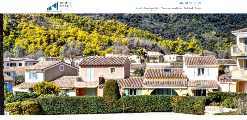 Réalisation d'un site pour une agence immobilière Home and Space à Marseille 13006