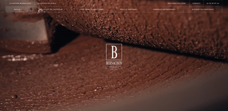 Création d'un site internet pour une boutique de chocolat à Paris - Maison Bernachon