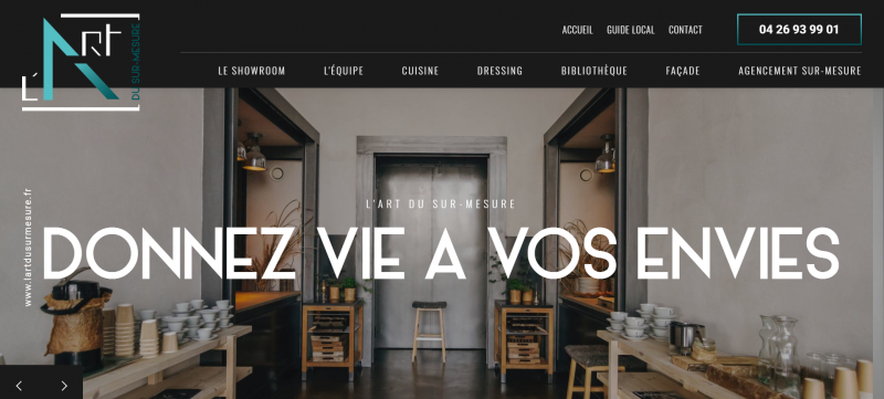 Création d'un site internet pour une entreprise de construction sur-mesure à Aix-en-Provence - L'Art Du Sur-Mesure