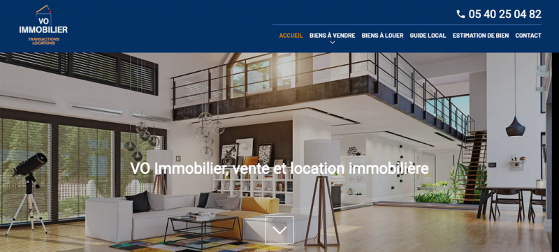 Création d'un site internet pour une agence immobilière à Toulouse - VO Immobilier