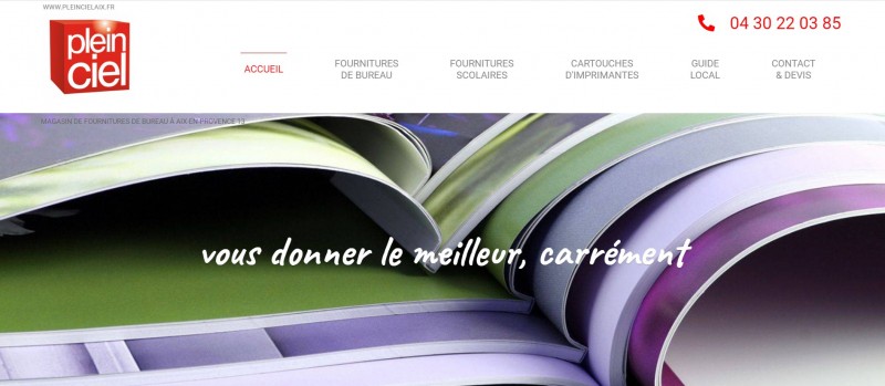 Création de site pour un magasin de fournitures scolaires et matériel de bureau à Aix-en-Provence