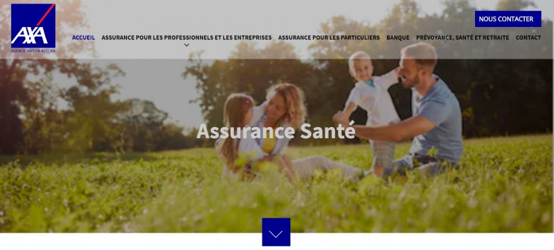 Création de site Internet pour le cabinet d'assurance Agence Axa Martin Klelifa à Orange, Nîmes et Gallargues-le-Monteux