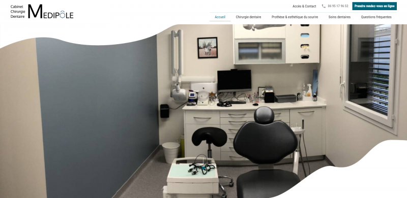 Création d'un site internet pour le cabinet de Chirurgie Dentaire de Médipôle à Villeurbanne - Docteur Thomas MIRAS