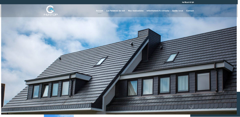 Création de site internet pour un distributeur de fenêtres de toit haut de gamme en alu à Paris - Fentop